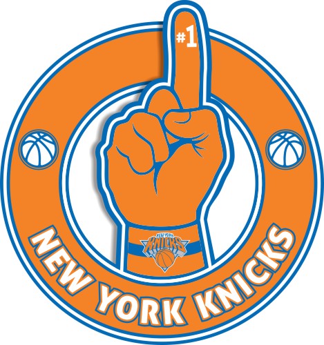 Number One Hand New York Knicks logo iron on paper